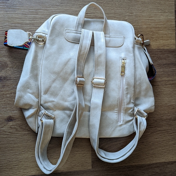 NWOT Vegan Leather Convertible Backpack - Picture 6 of 9